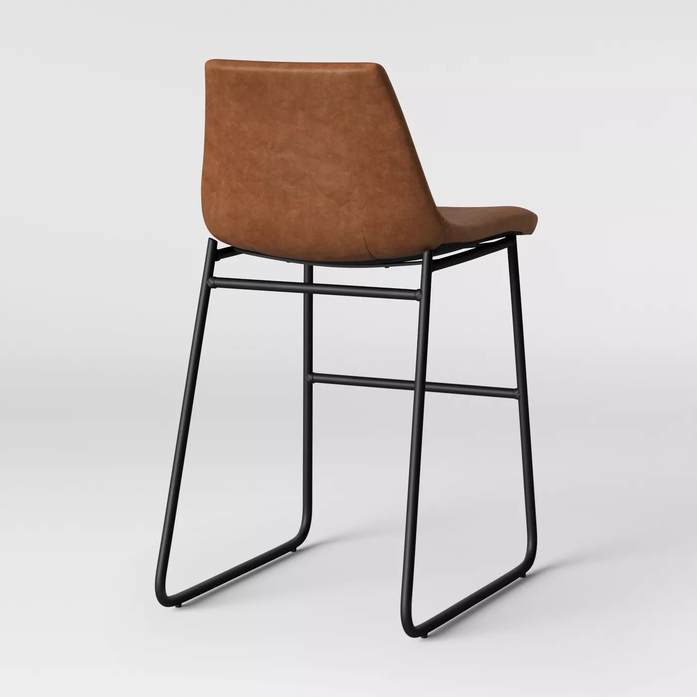 Bowden Upholstered Molded Faux Leather Counter Height Barstool thumbnail 3