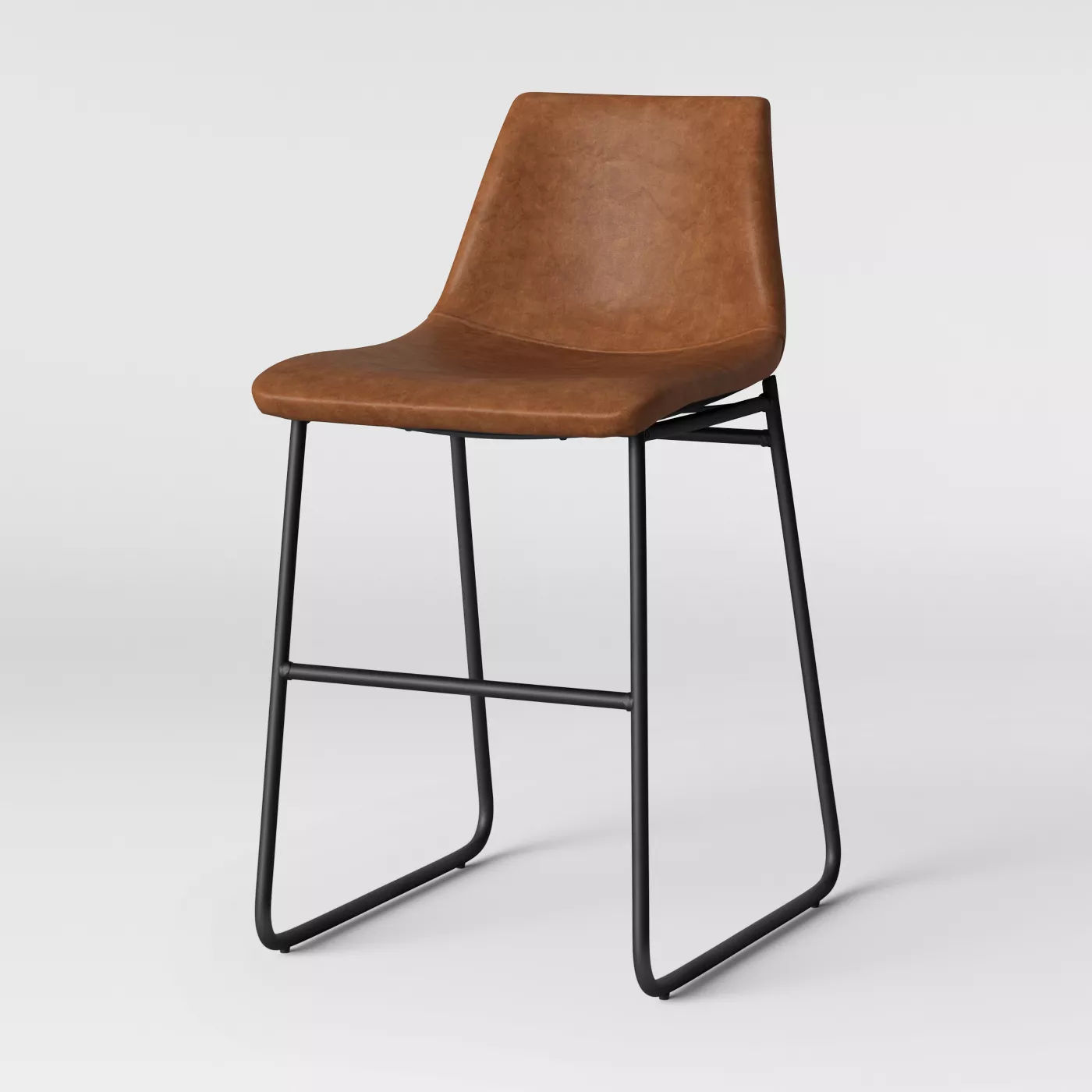 Bowden Upholstered Molded Faux Leather Counter Height Barstool thumbnail 4