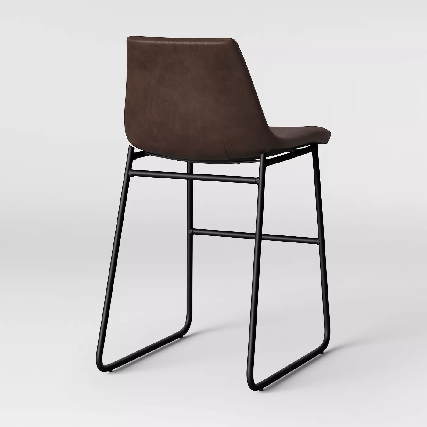 Bowden Upholstered Molded Faux Leather Counter Height Barstool thumbnail 4