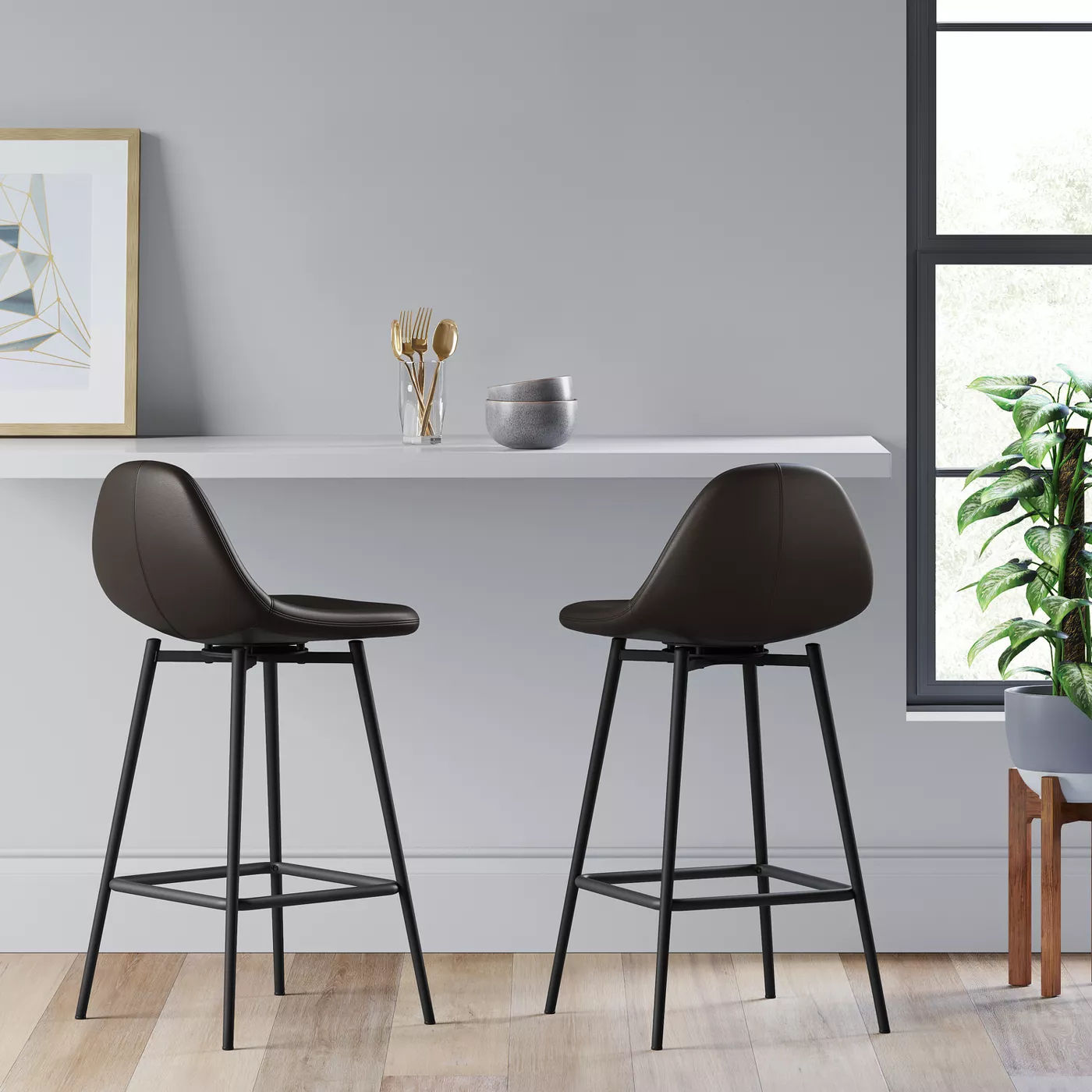 Copley Upholstered Counter Height Barstool thumbnail 5