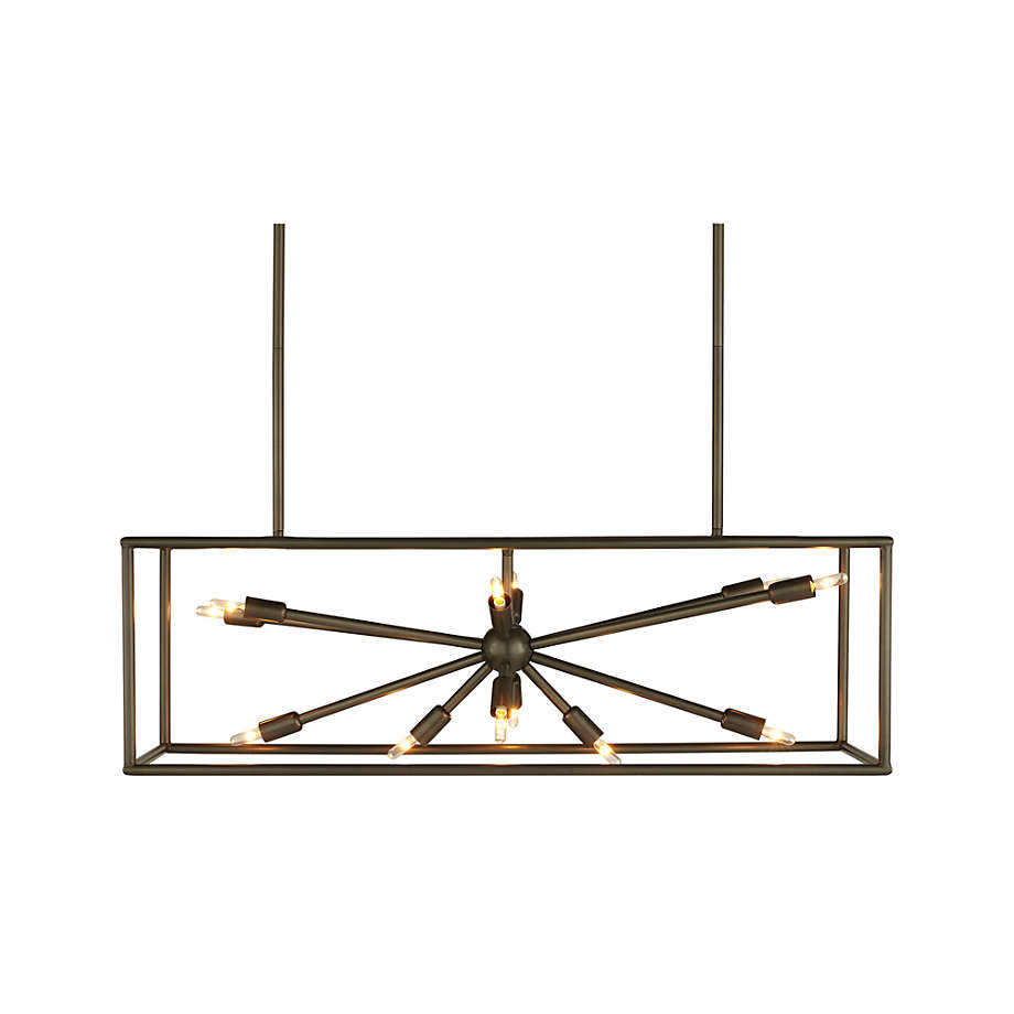 Jaxon Dark Brass Caged Starburst Chandelier thumbnail 2