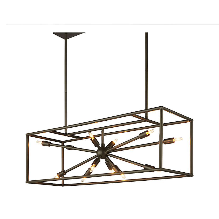 Jaxon Dark Brass Caged Starburst Chandelier thumbnail 3