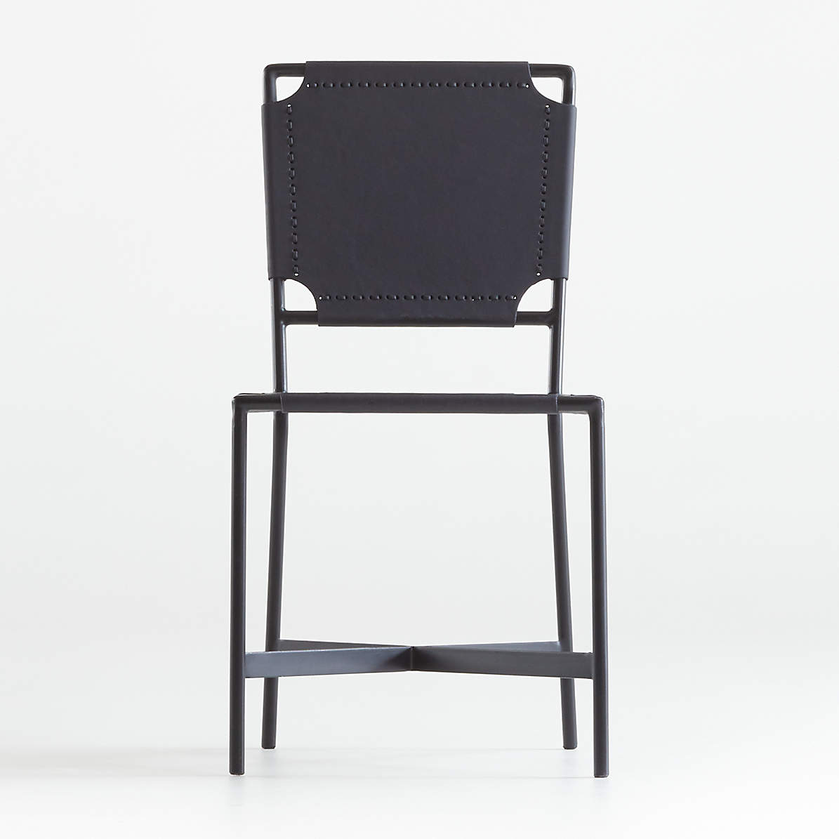 Laredo Black Leather Dining Chair thumbnail 2