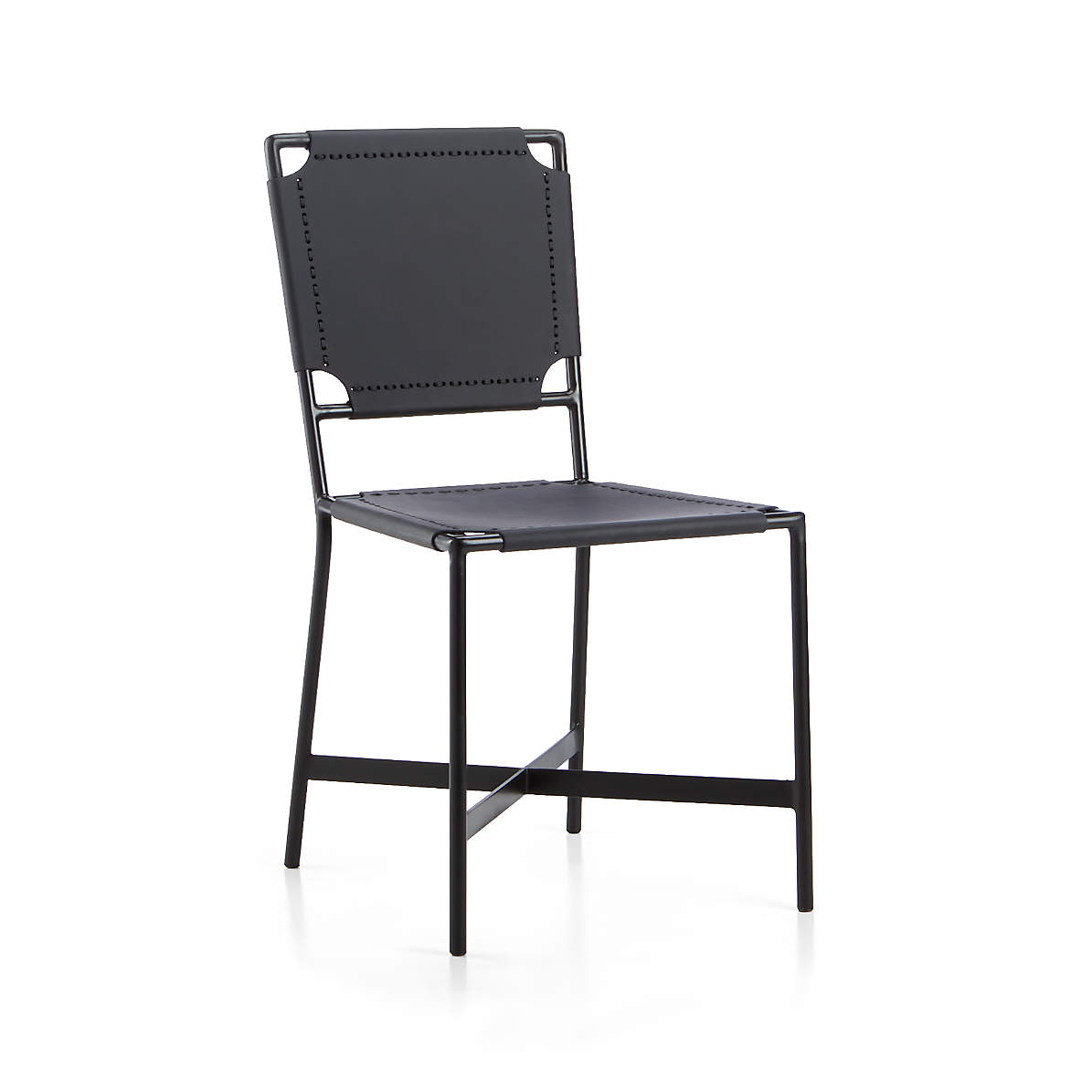 Laredo Black Leather Dining Chair thumbnail 6