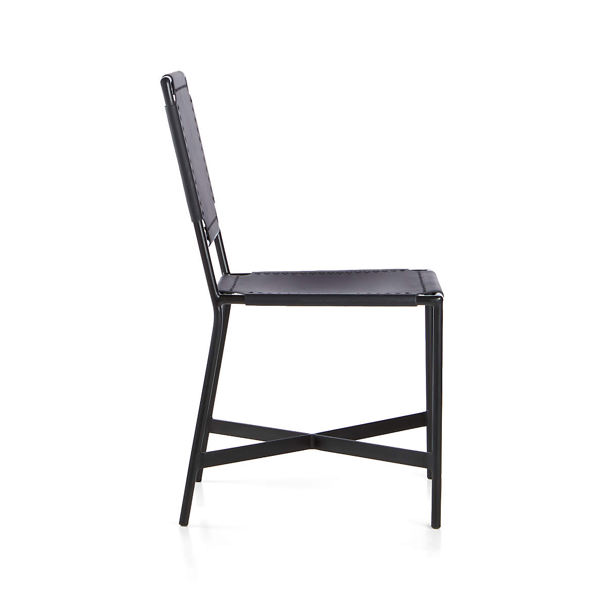 Laredo Black Leather Dining Chair thumbnail 7
