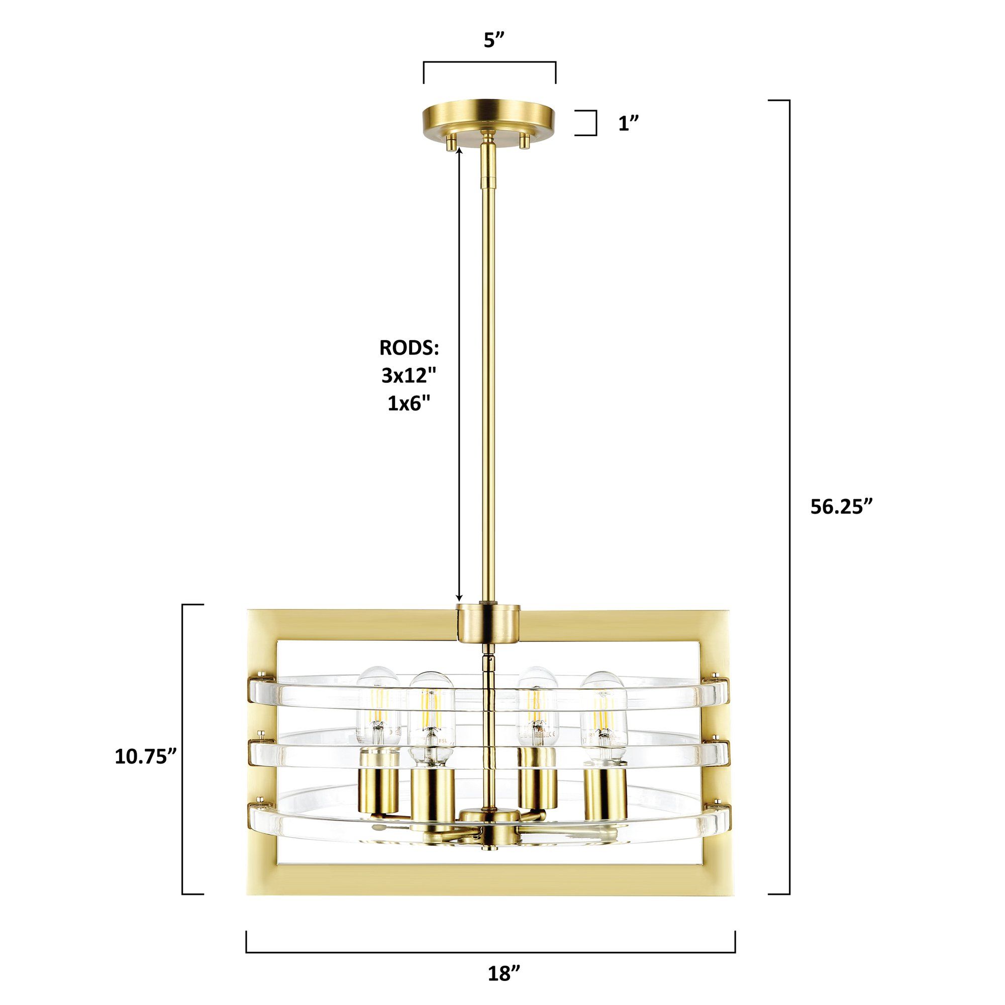 Elize 4-Light Chandelier thumbnail 3