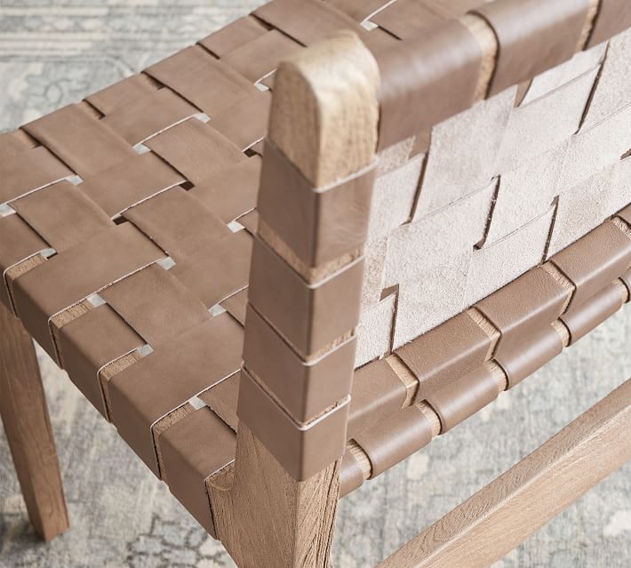 Fenton Woven Leather Dining Chair thumbnail 5