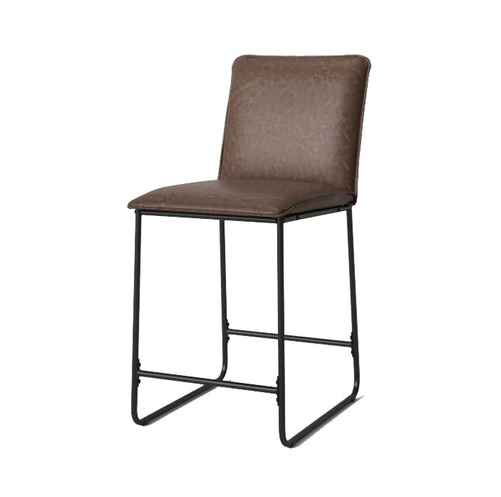 Upholstered Counter Height Barstool with Metal Frame thumbnail 2