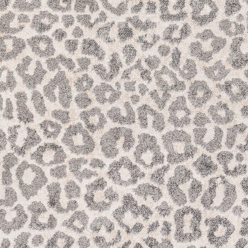 Doynton Animal Print Charcoal Gray Area Rug-6'x9' thumbnail 3