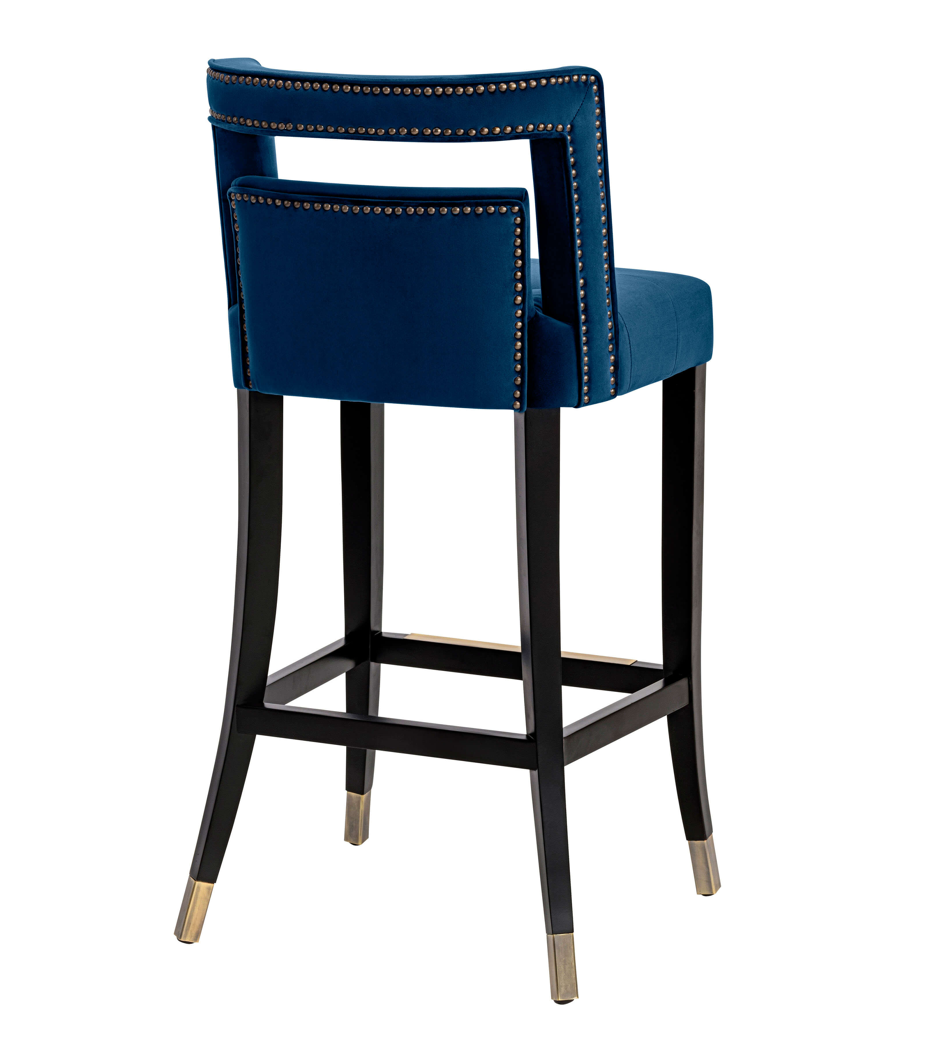 HART NAVY VELVET COUNTER STOOL thumbnail 3