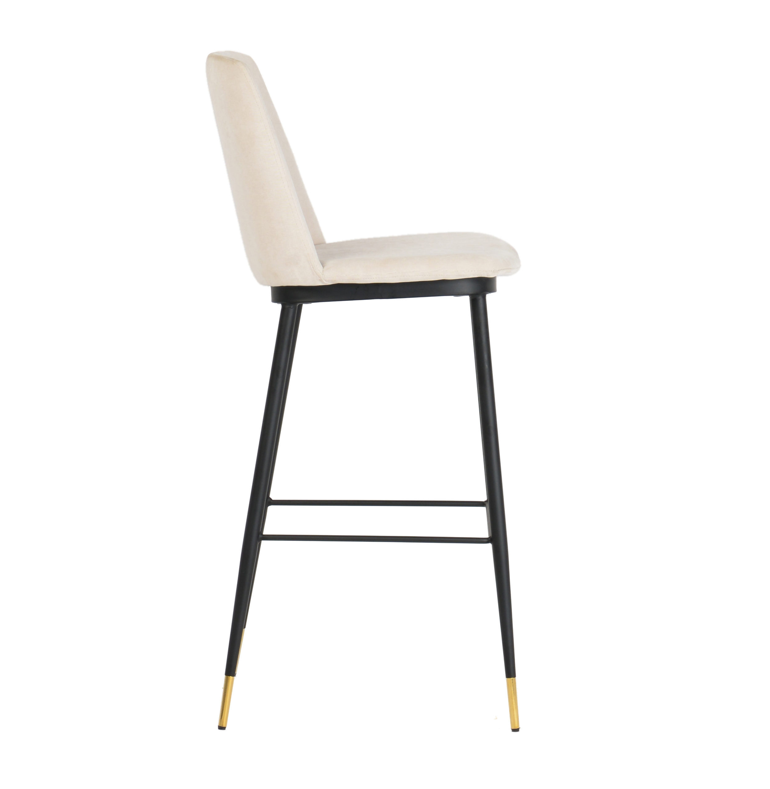 Alexa cream velvet counter stool thumbnail 2