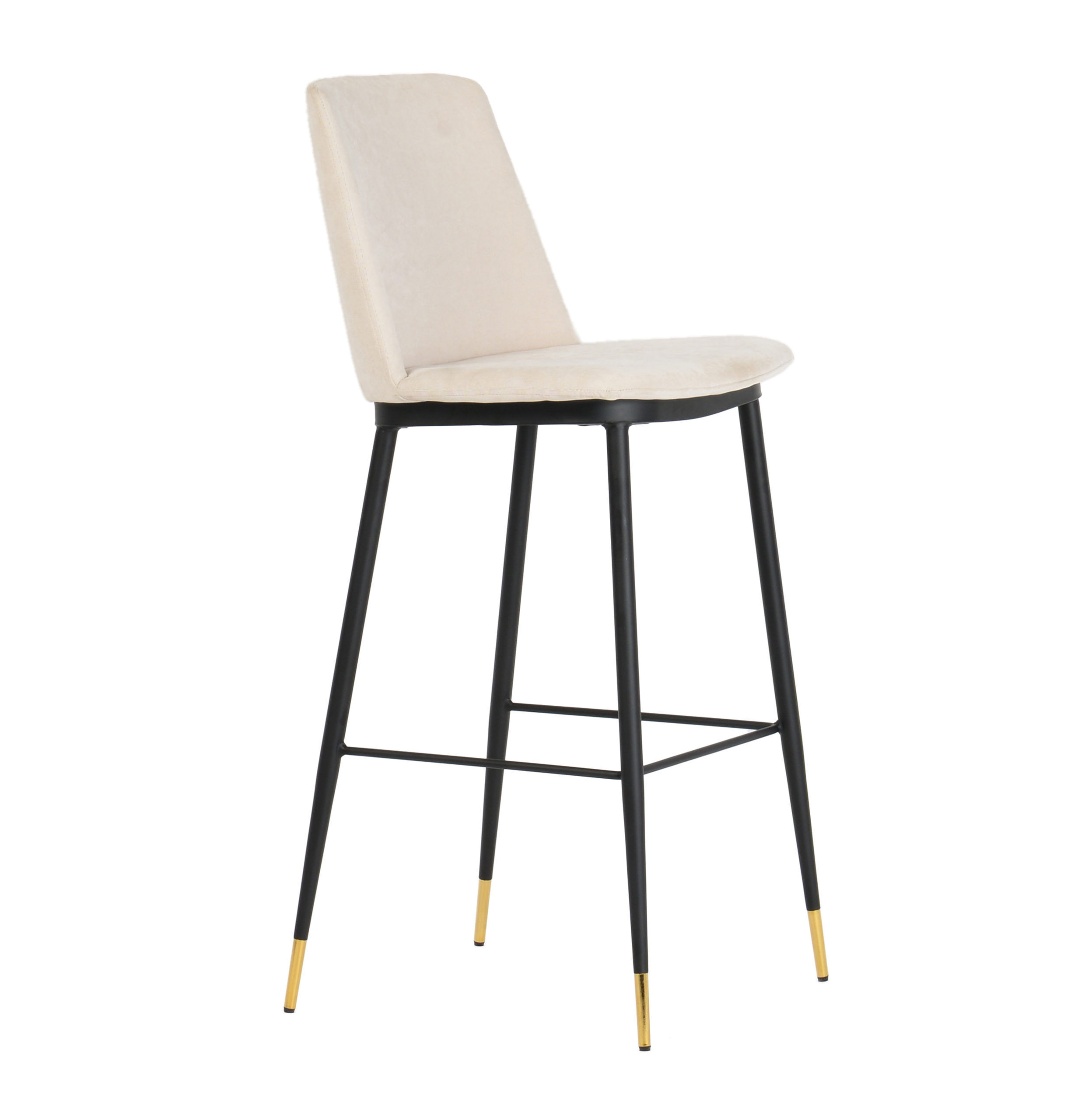 Alexa cream velvet counter stool thumbnail 3