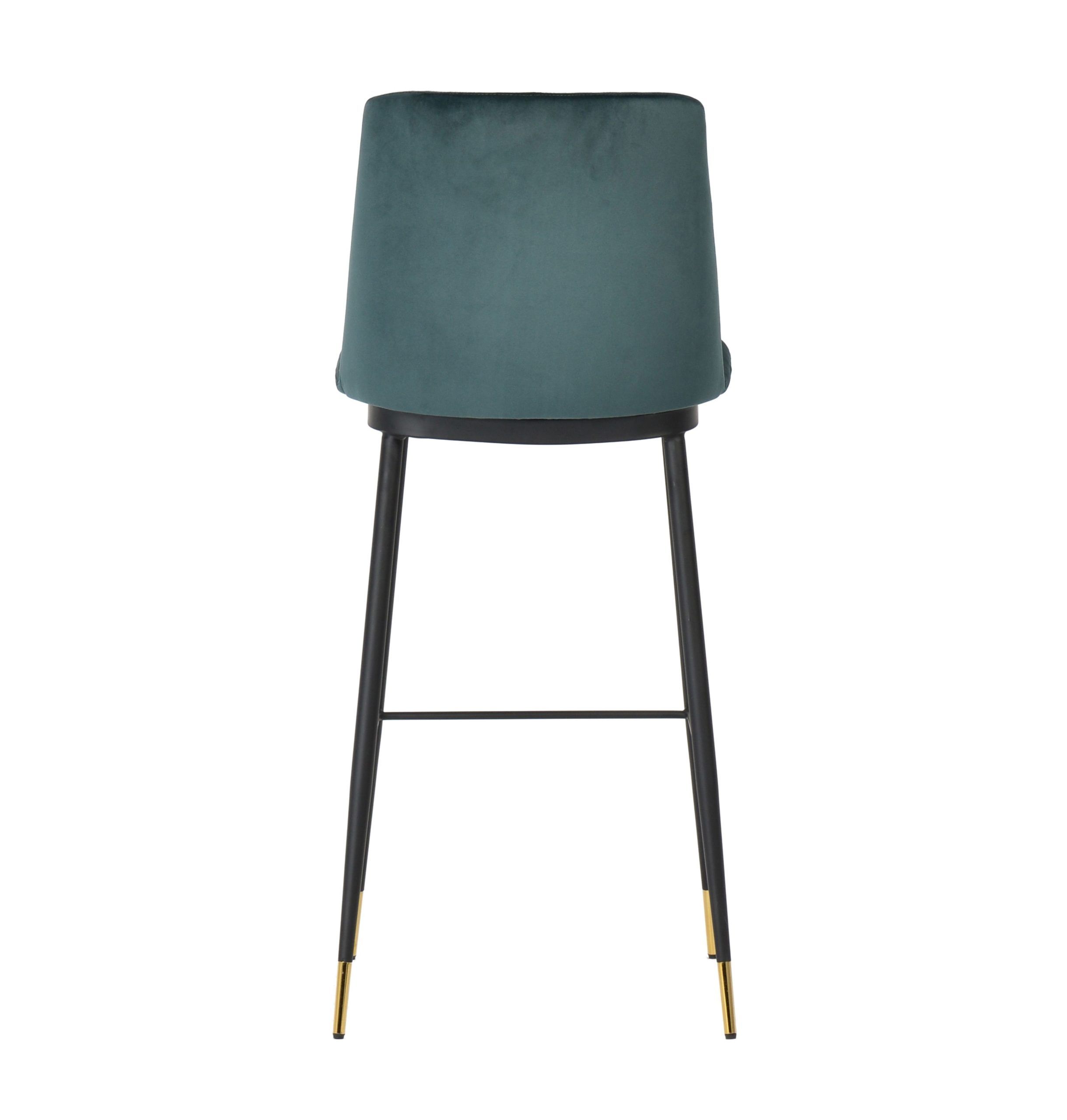Alexa green velvet counter stool thumbnail 5