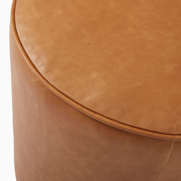 Isla Leather Ottoman thumbnail 2
