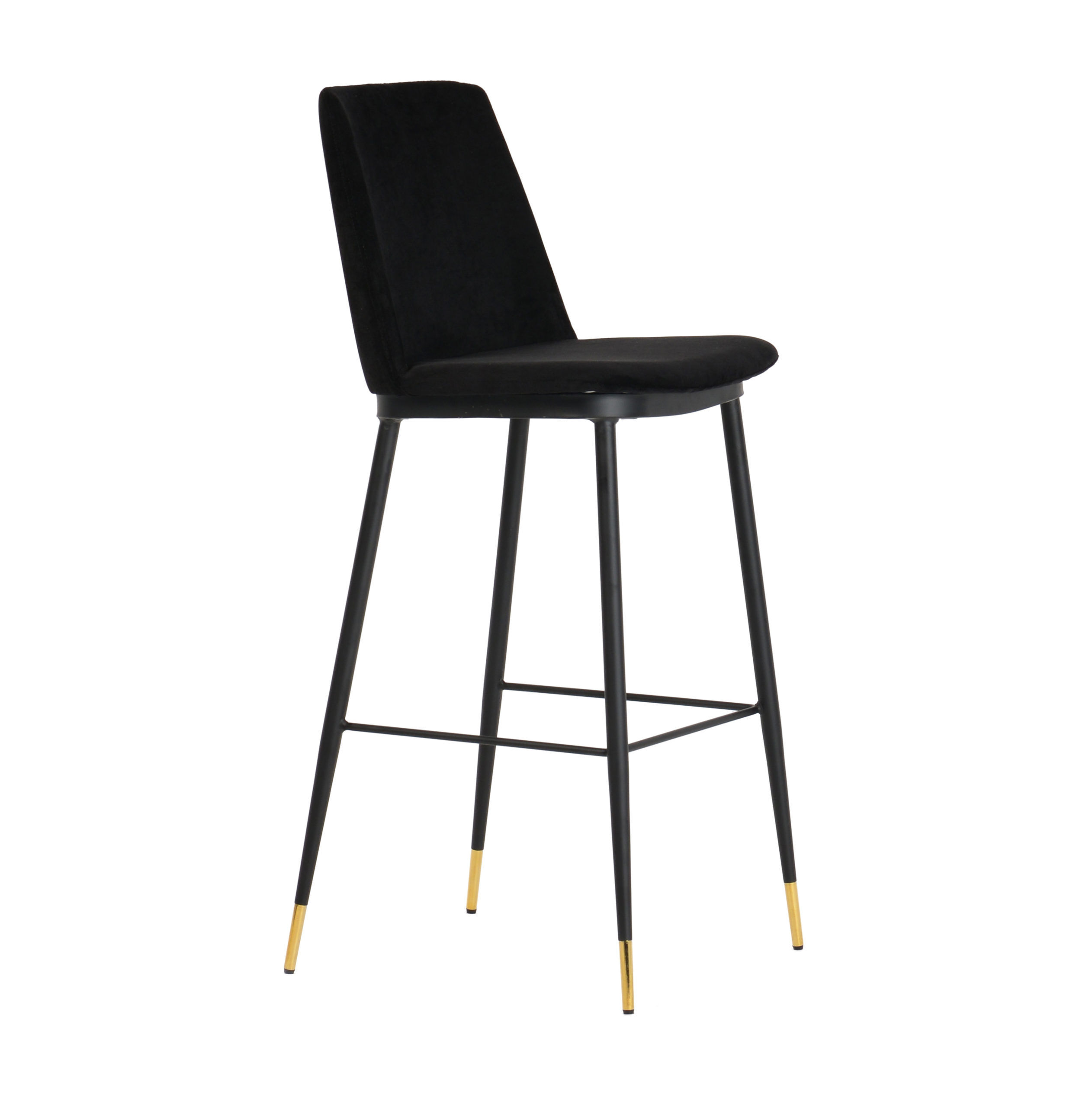 Alexa Black Velvet Counter Stool - Set of 2 thumbnail 3