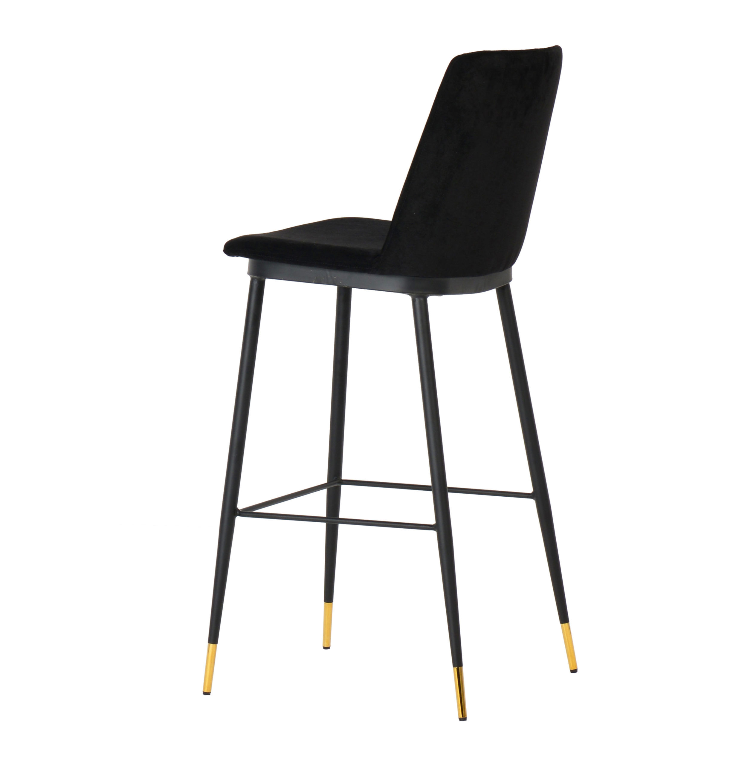 Alexa Black Velvet Counter Stool - Set of 2 thumbnail 4