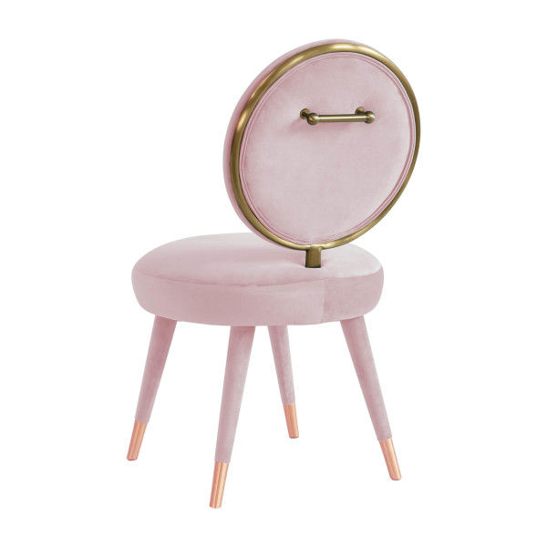 ella bubblegum velvet dining chair thumbnail 3