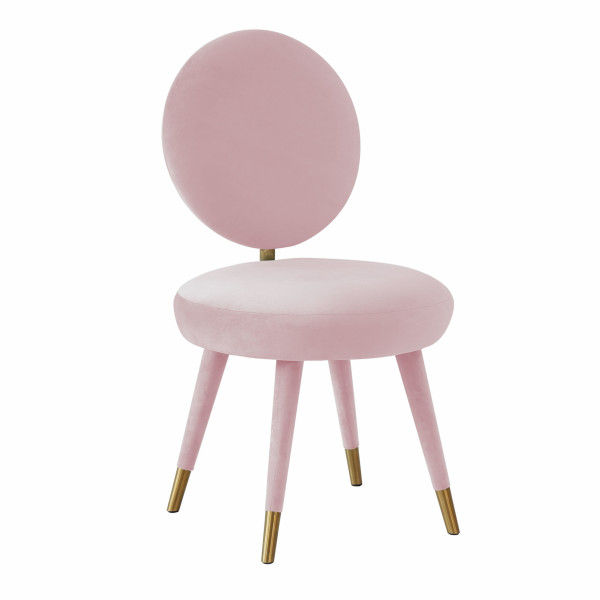 ella bubblegum velvet dining chair thumbnail 4