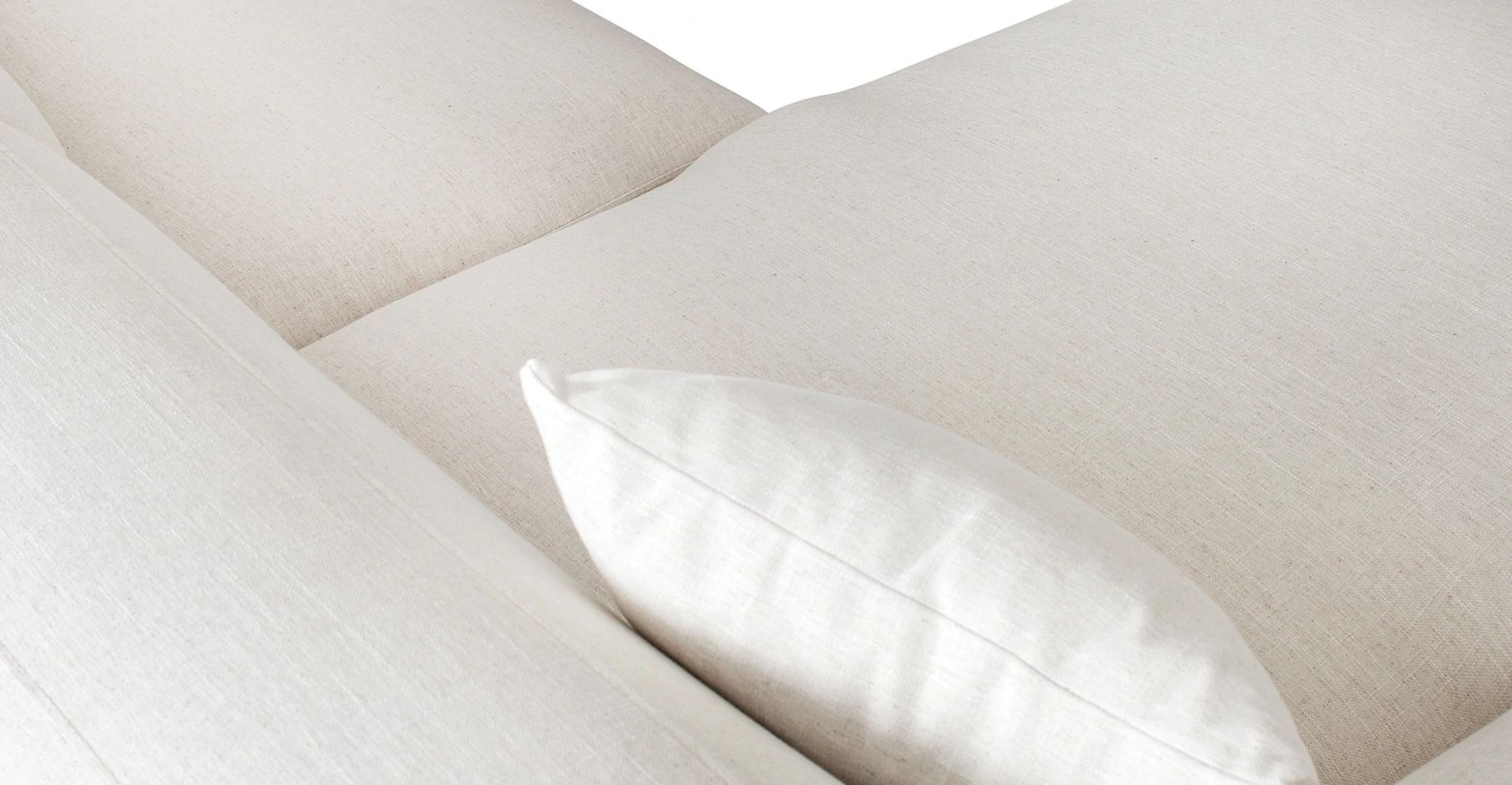 Mineta Left Facing Sectional Sofa-Mist White thumbnail 6