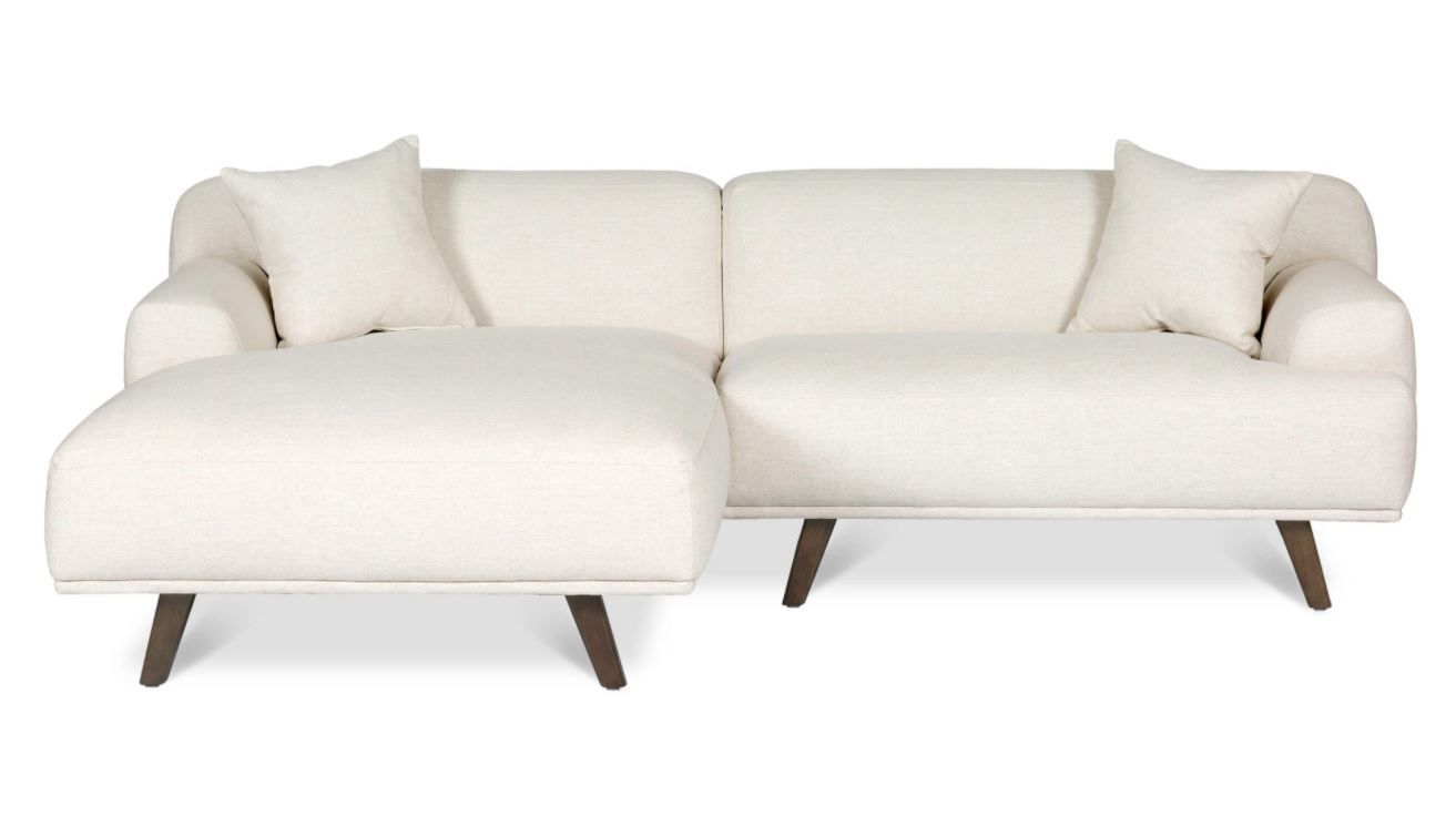 Mineta Left Facing Sectional Sofa-Mist White thumbnail 2