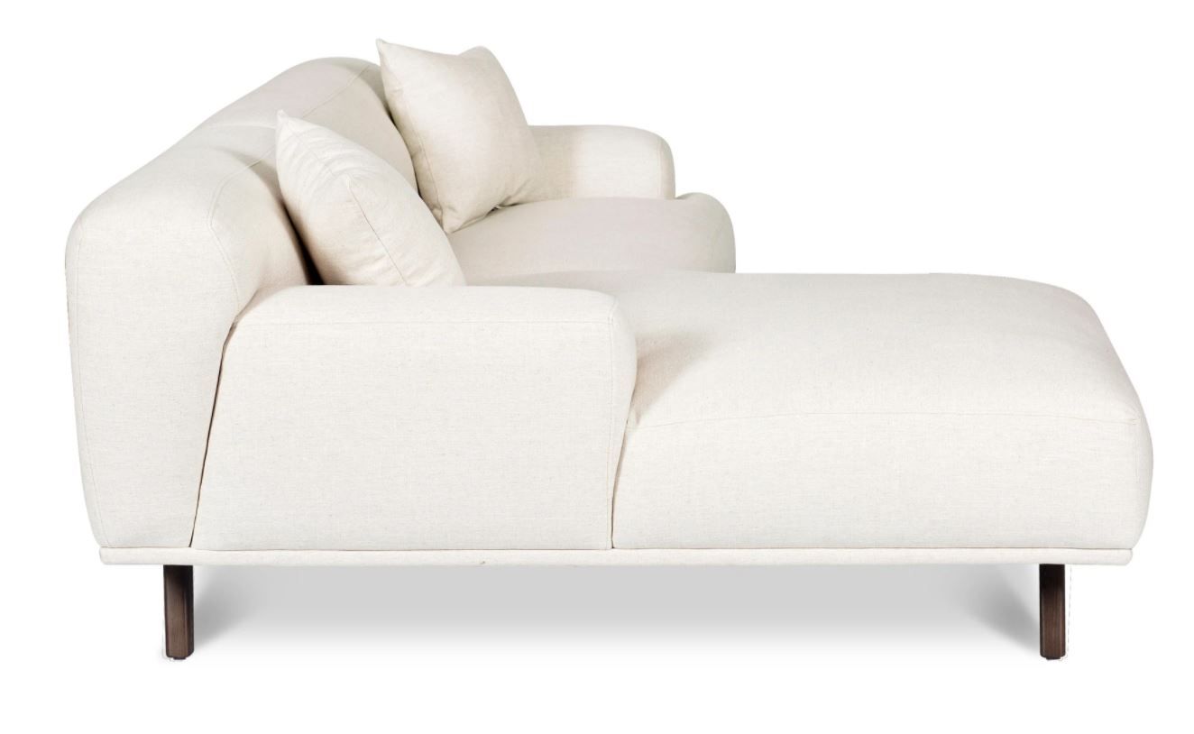 Mineta Left Facing Sectional Sofa-Mist White thumbnail 3