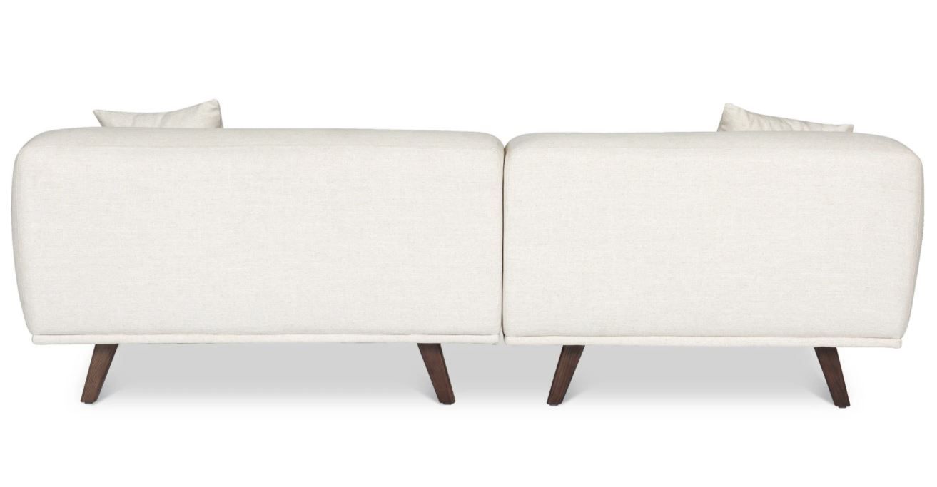 Mineta Left Facing Sectional Sofa-Mist White thumbnail 4