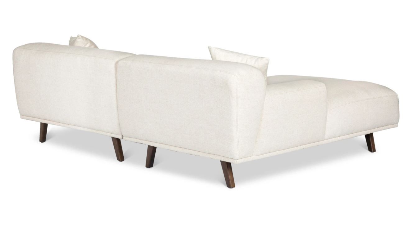 Mineta Left Facing Sectional Sofa-Mist White thumbnail 5