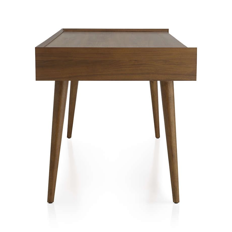 Tate Walnut Desk with Power Outlet thumbnail 6