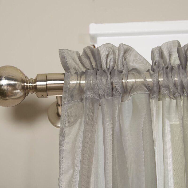 Solid Sheer Rod Pocket Curtain Panels thumbnail 2