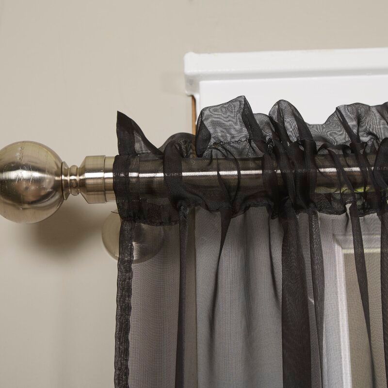 Solid Sheer Rod Pocket Curtain Panels thumbnail 2