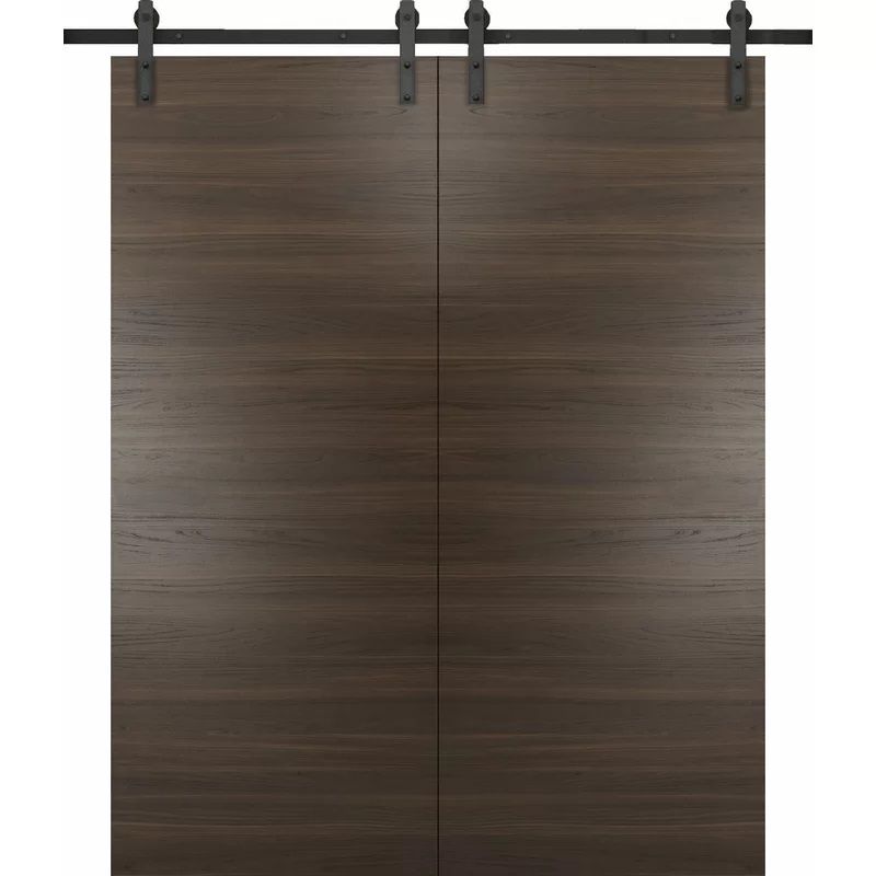 Flush Wood Planum Barn Door with Installation Hardware Kit thumbnail 2