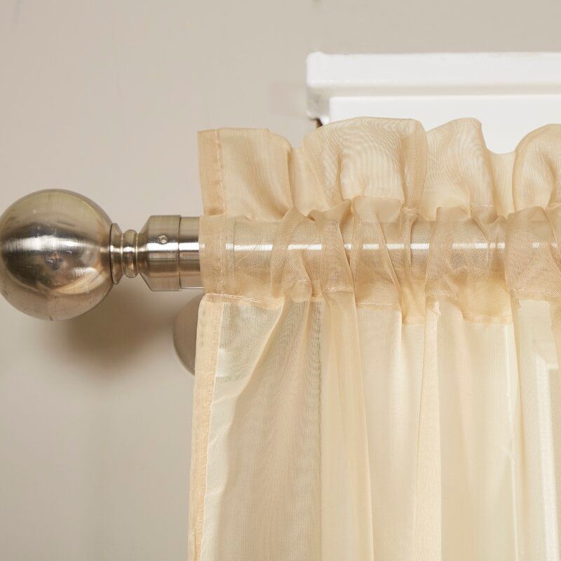 Solid Sheer Rod Pocket Curtain Panels  thumbnail 2