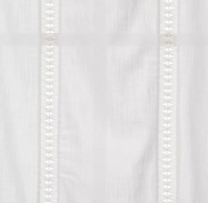 Lace Trim Light Filtering Curtain Panel  thumbnail 3