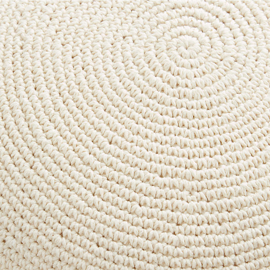 Pico White Round Pom Pom Pillow thumbnail 2