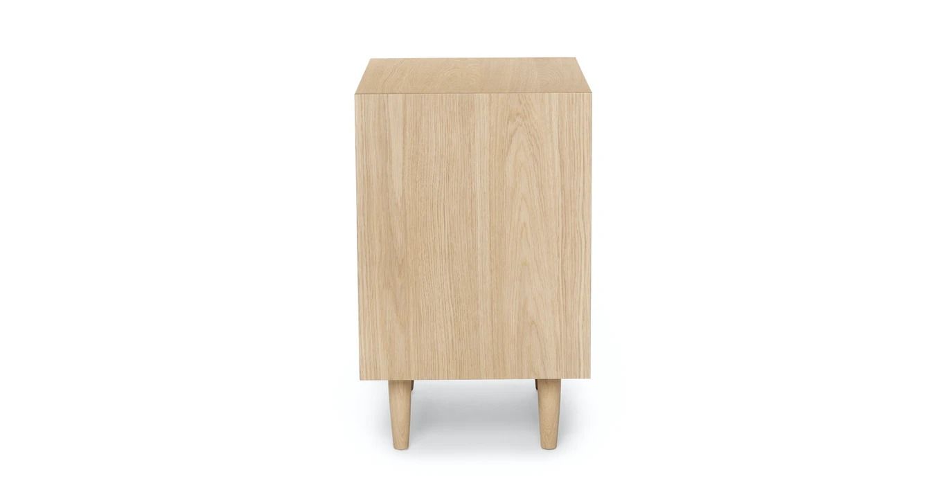 Lenia White Oak 2 Drawer Nightstand thumbnail 5