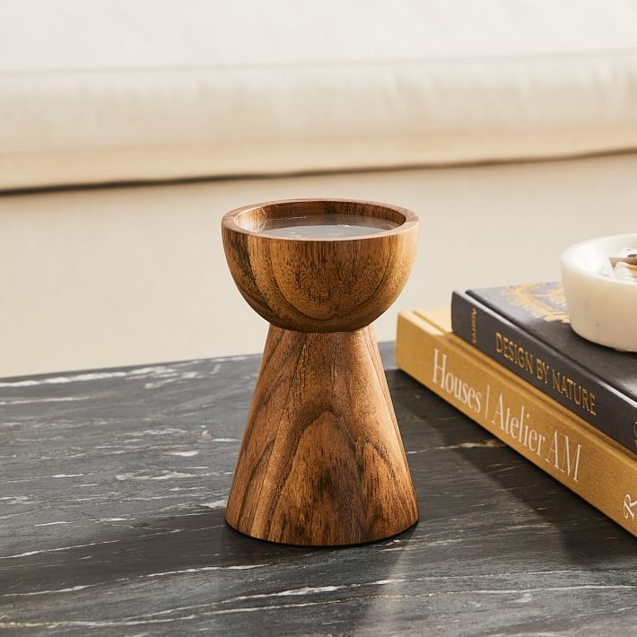Pure Wood Pillar Candle Holders thumbnail 3