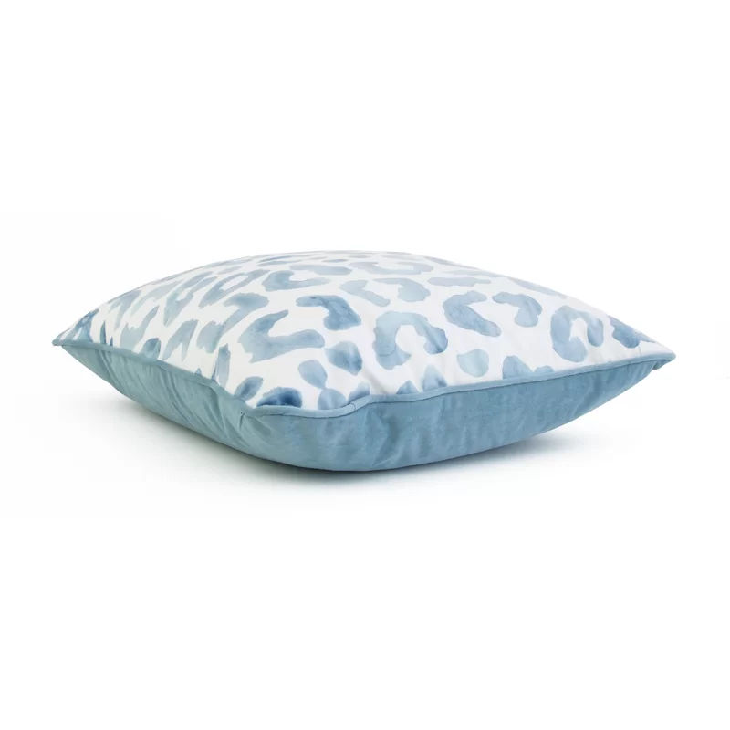 Blue Spurgeon Cheetah Square Velvet Pillow Cover With Insert-20"x20" thumbnail 3