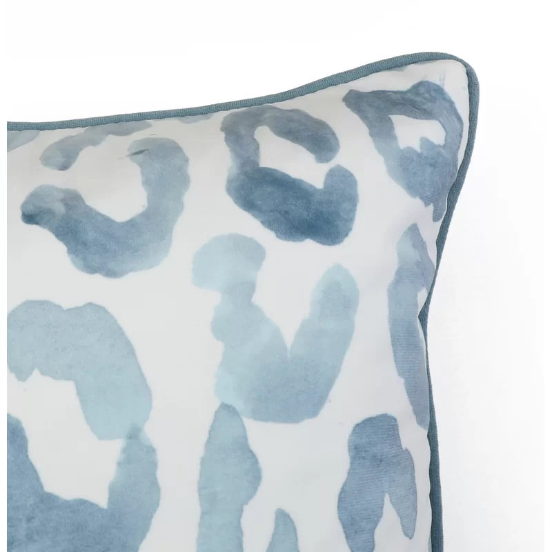 Blue Spurgeon Cheetah Square Velvet Pillow Cover With Insert-20"x20" thumbnail 5