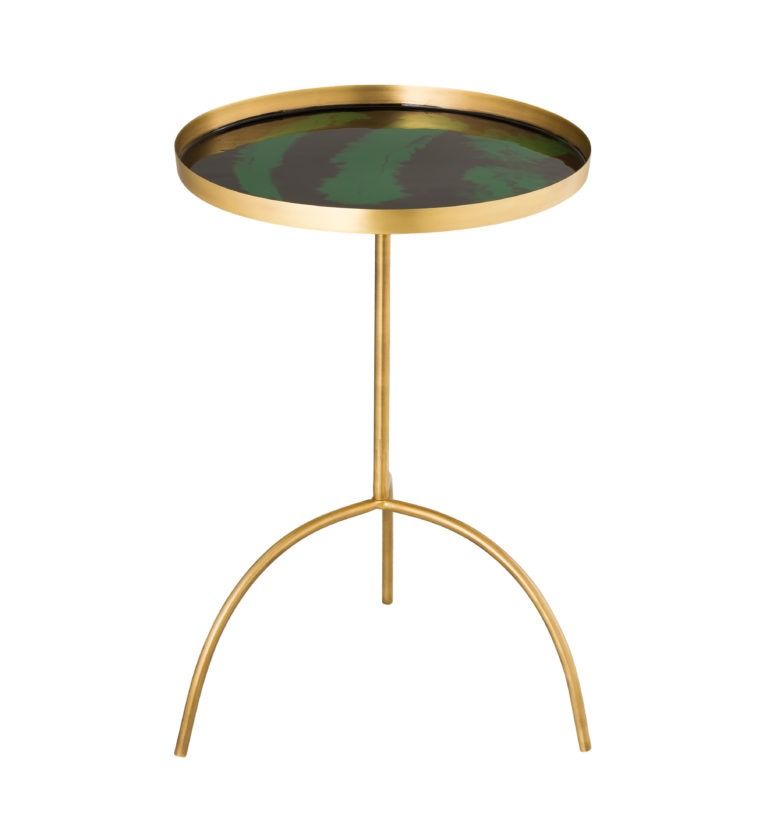 ENAMEL BLACK GREEN ACCENT TABLE thumbnail 4