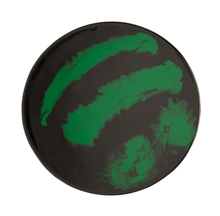 ENAMEL BLACK GREEN ACCENT TABLE thumbnail 6