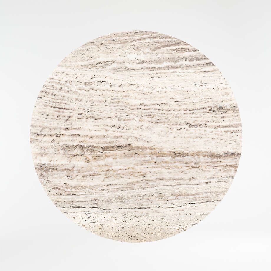 Damen White Travertine Marble Top Dining Table thumbnail 6