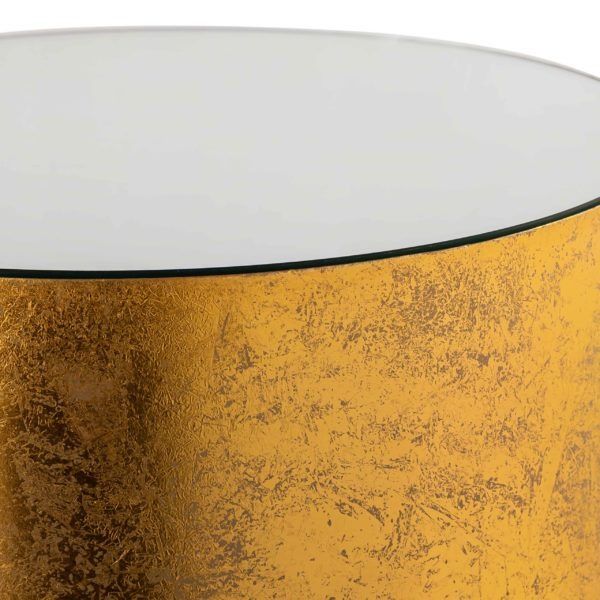 MIA HANDPAINTED GOLD SIDE TABLE BY INSPIRE ME HOME DECOR thumbnail 5