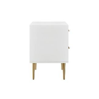 Gloria 2 Drawer Nightstand White Linon thumbnail 4
