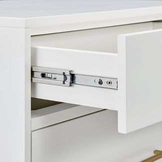 Gloria 2 Drawer Nightstand White Linon thumbnail 6