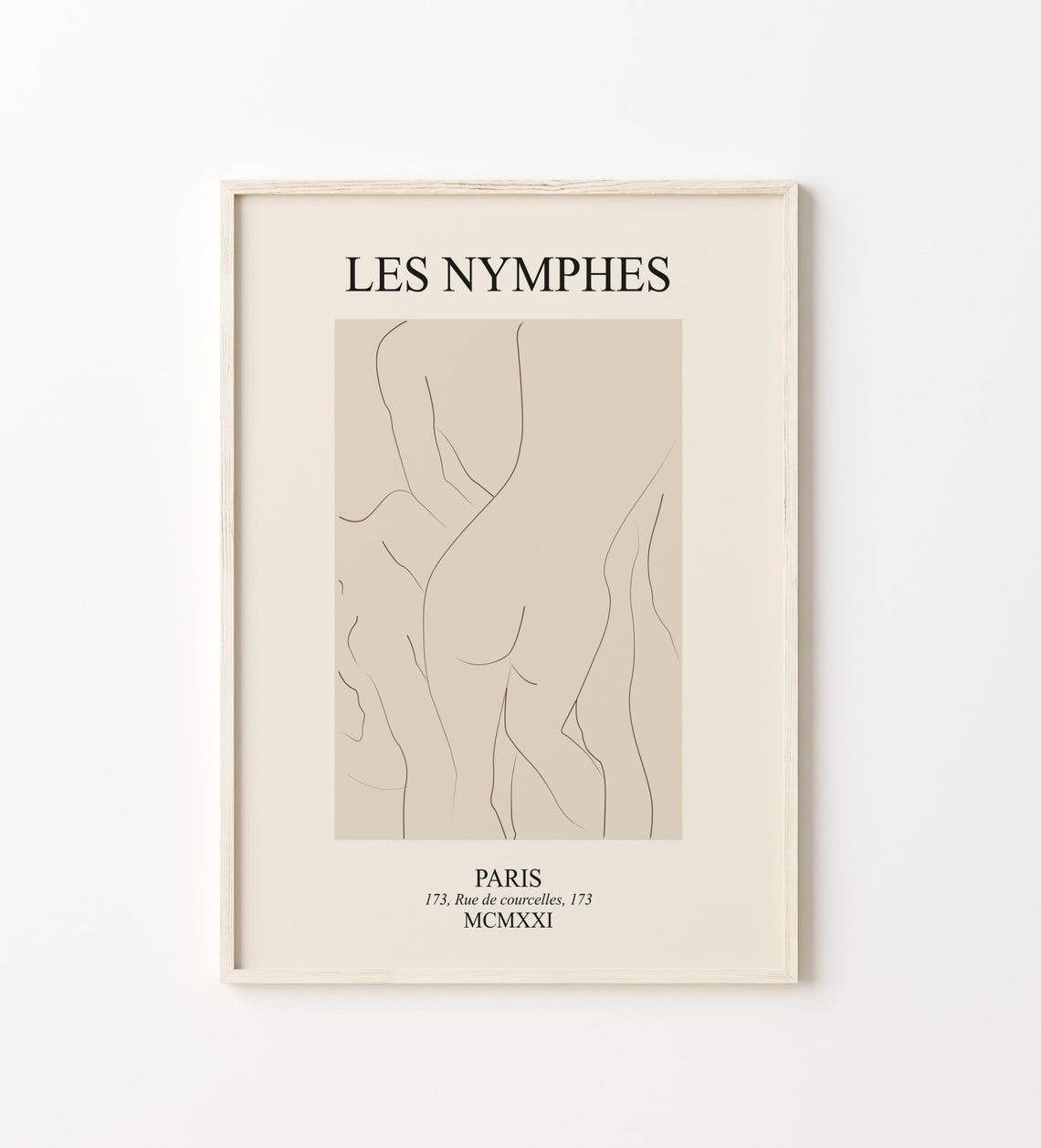 Female Nude Print Neutral Wall Decor Exhibition Poster thumbnail 2