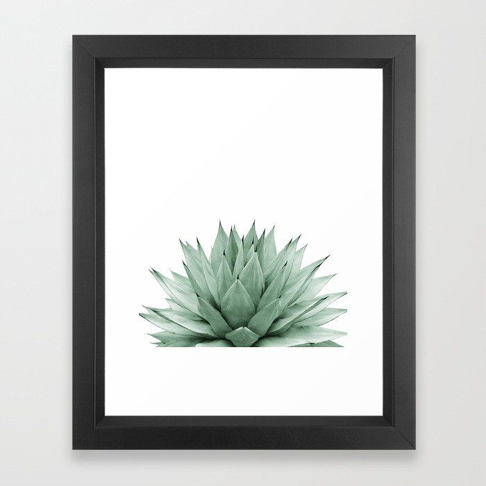 Agave Green Summer Vibes Art Print With Frame thumbnail 2