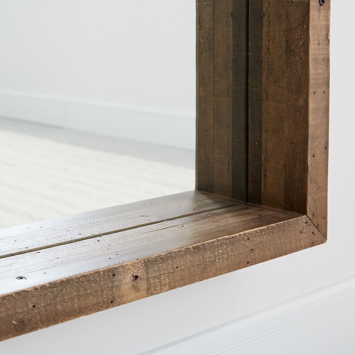 Emmerson Modern Reclaimed Wood Floor Mirror thumbnail 2