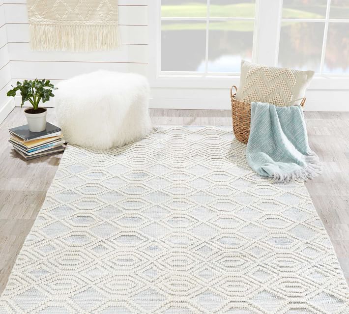 Theros Eco Friendly Rug Light Blue-3'6''x5'6'' thumbnail 2