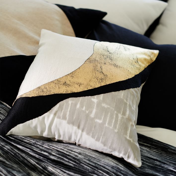 Embroidered Abstract Path Pillow Cover no insert thumbnail 6