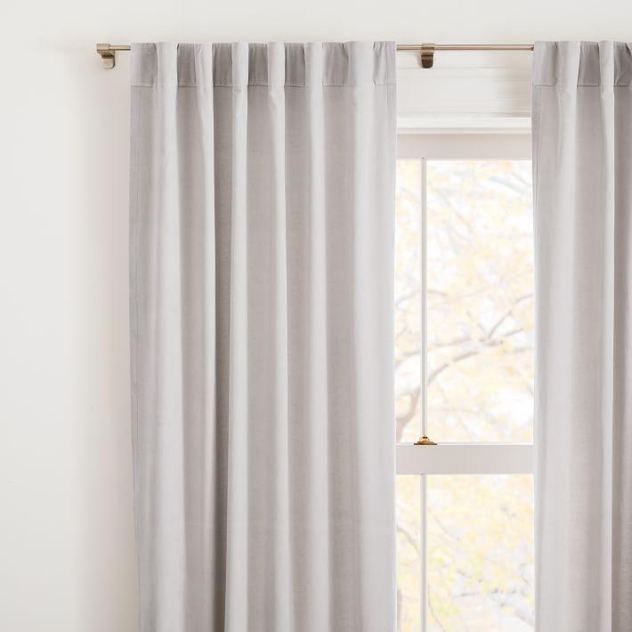 Cotton Velvet Curtain Frost Gray thumbnail 4